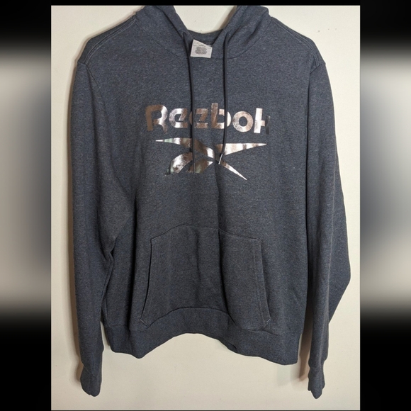 Plus Size Shine Fleece Reebok Hooded Sweatshirt 1X Hoodie - Picture 2 of 5
